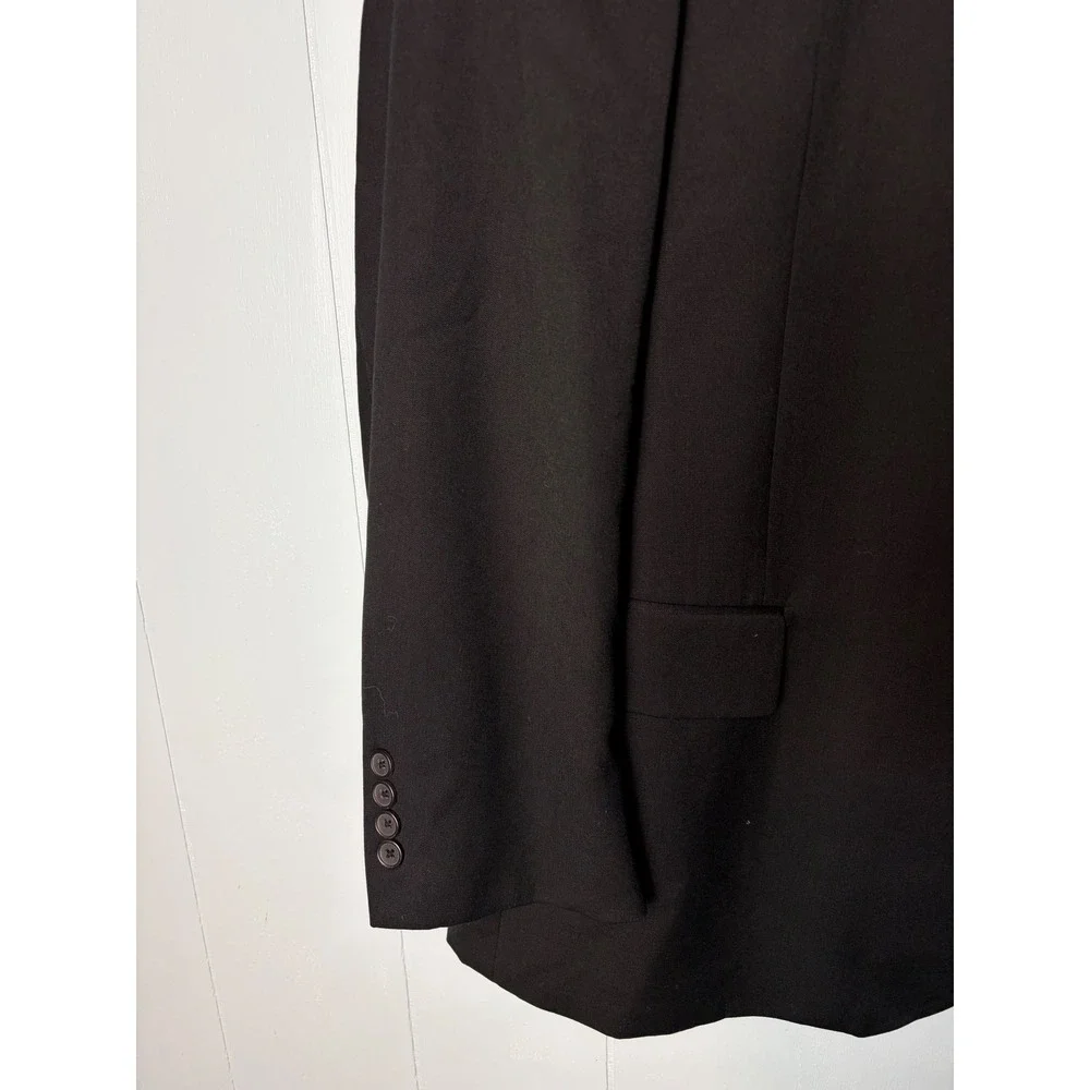 Dockers Mens Blazer Black Two Button Sport Coat Jacket 46R 7620